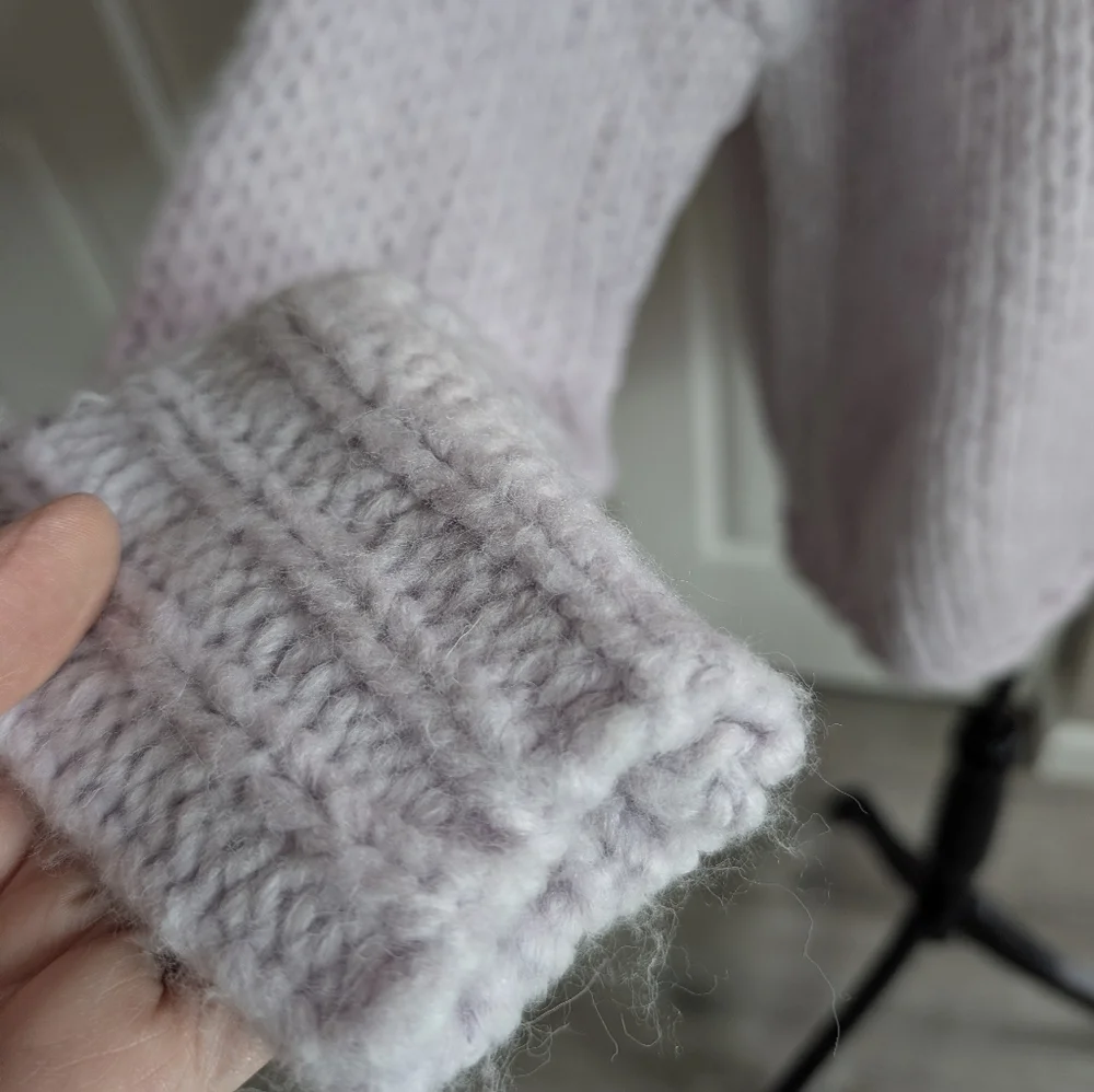 Free People Cozy Lavender Knit Sweater